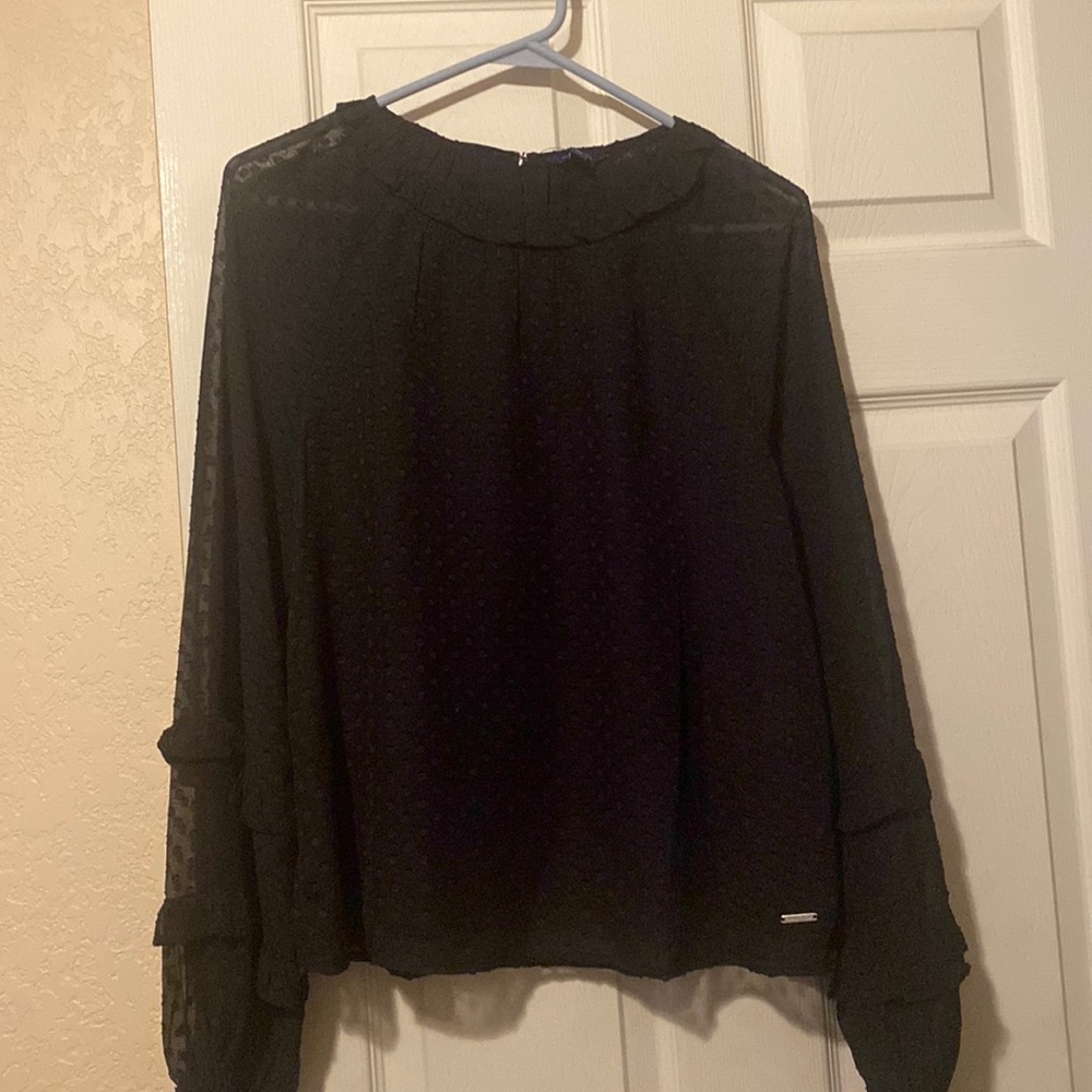 Nautica Lacy Long sleeve Ruffle Top